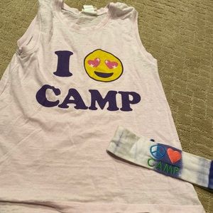 Junk Food Camp Tank and Headband